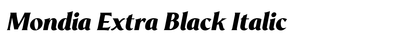 Mondia Extra Black Italic